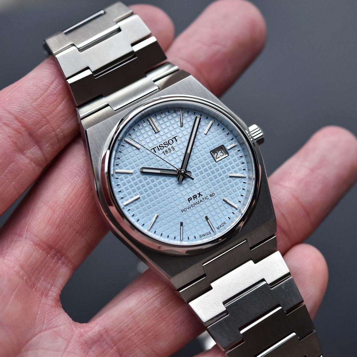 Tissot PRX Ice Blue Watch.