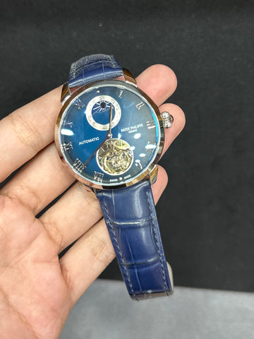 Patek Phillipe Tourbillon Moonphase Perpetual  Blue Watch.