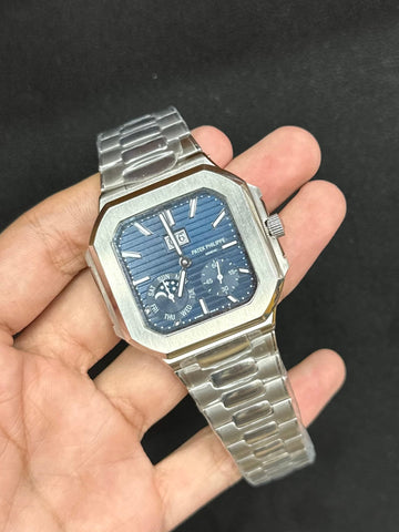 Patek Phillipe Square Case MoonPhase Blue Dial.