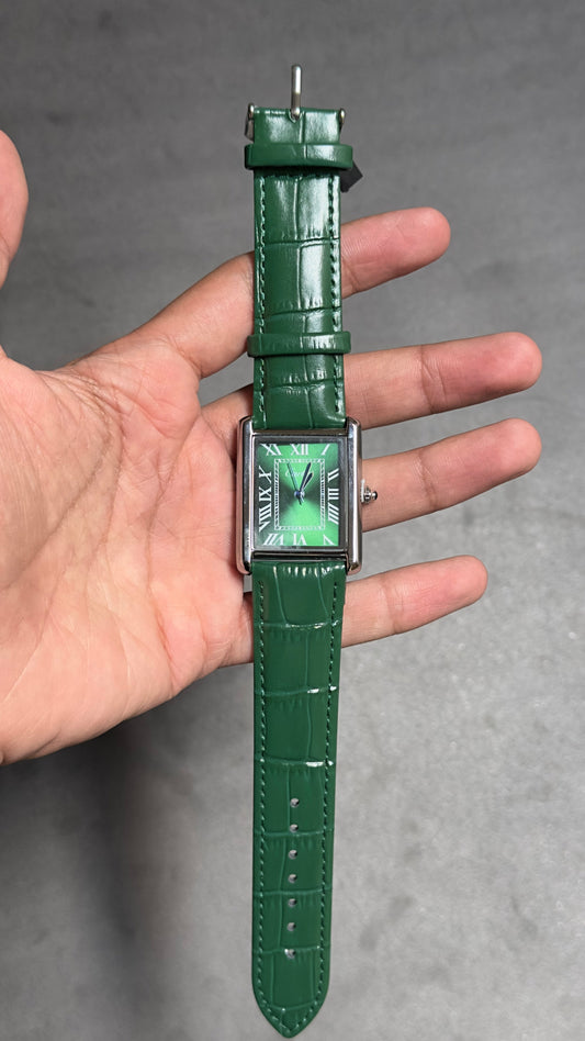 Cartier Tank Louis Green Watch and Strap.