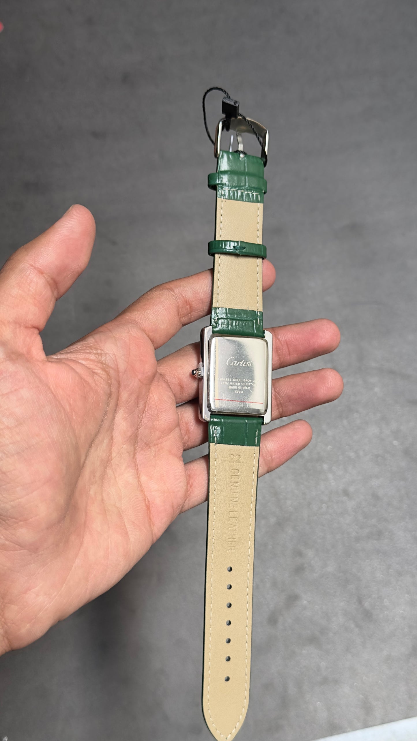 Cartier Tank Louis Green Watch and Strap.