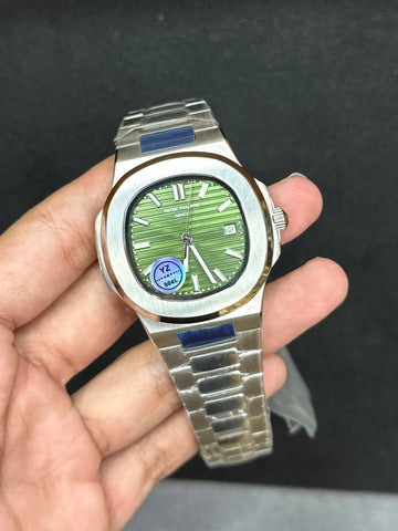 Patek Philippe Nautilus Green Dial Watch.