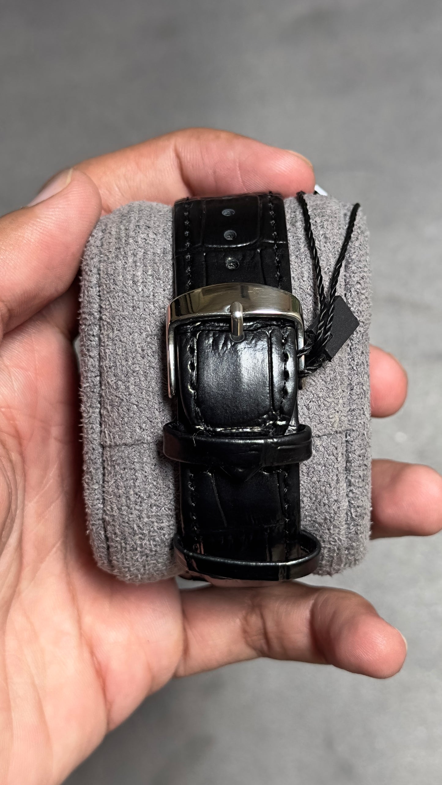 Cartier Tank Louis Watch Black Strap.