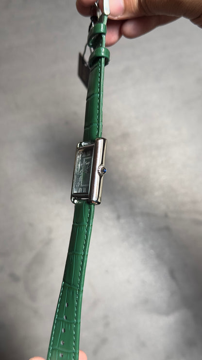 Cartier Tank Louis Green Watch and Strap.