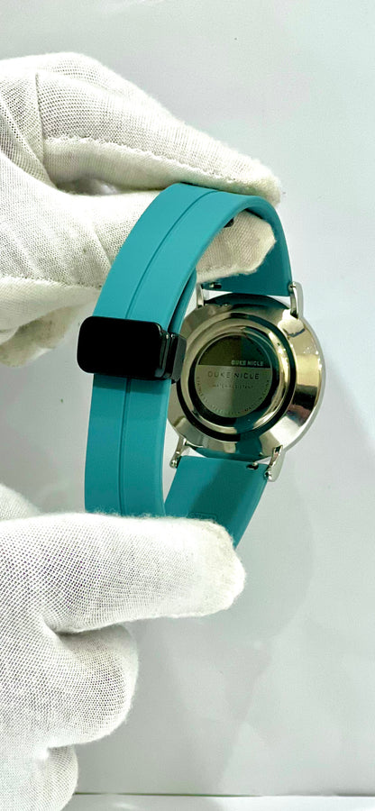 Duke Nicle Teal Silicon Strap