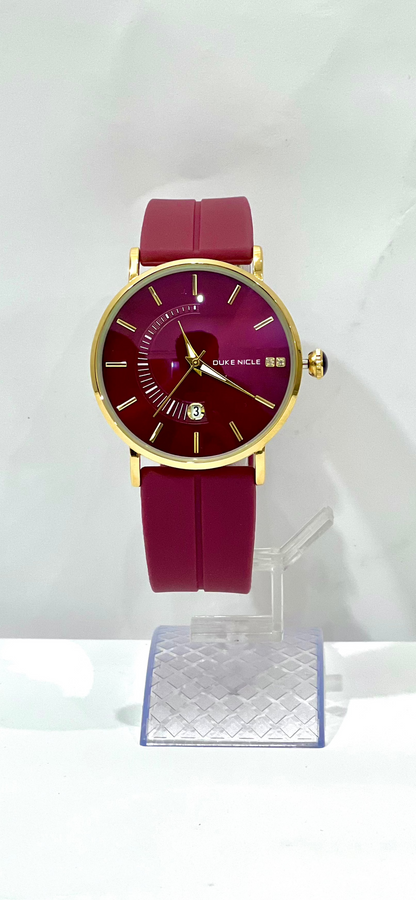 Duke Nicle Maroon Silicon Strap