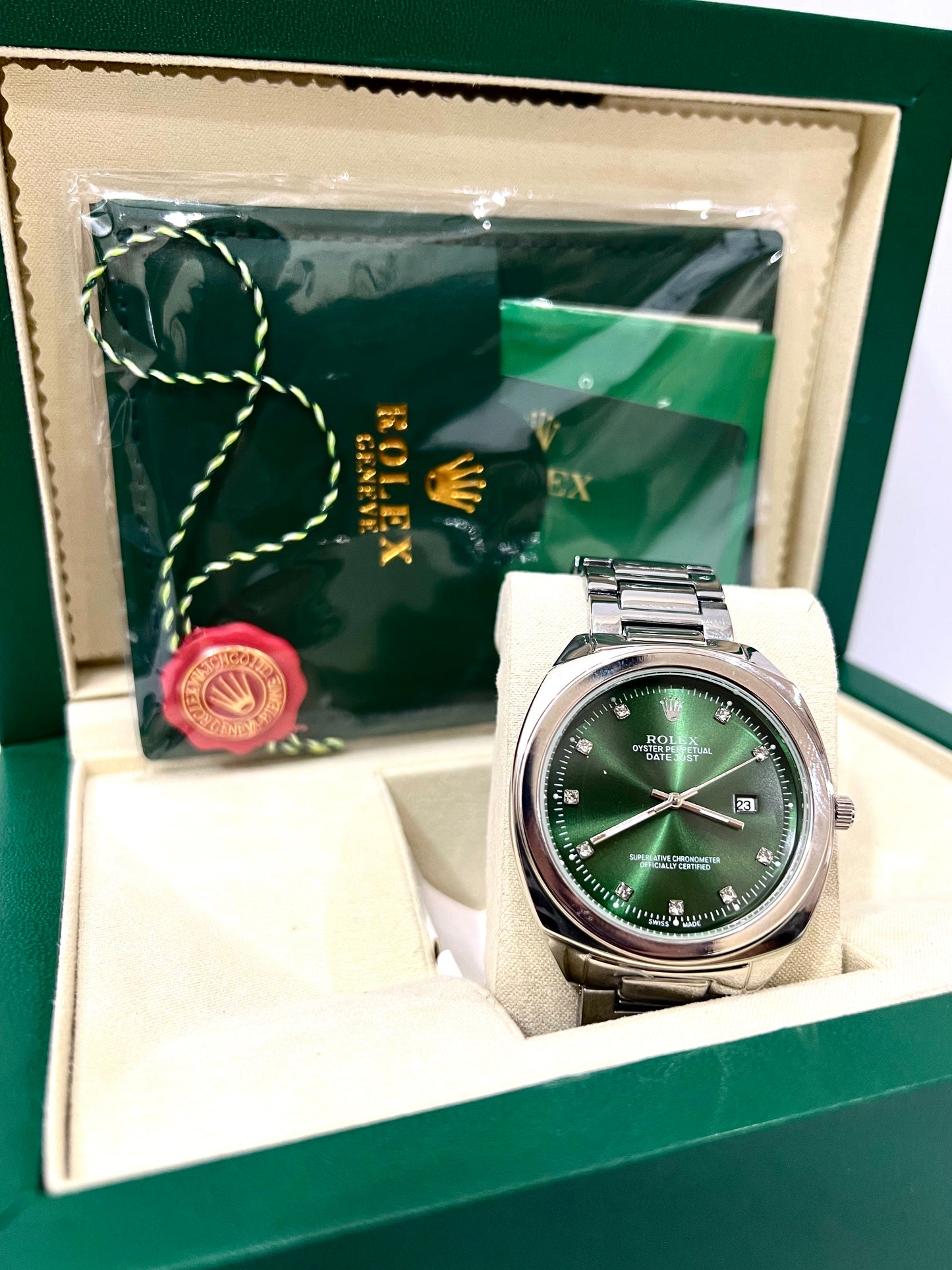 Rolex Oyster Perpetual Datejust Bottle Green
