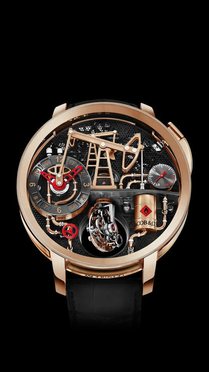 Jacob & Co. Oil Pump Tourbillon automaton watch.