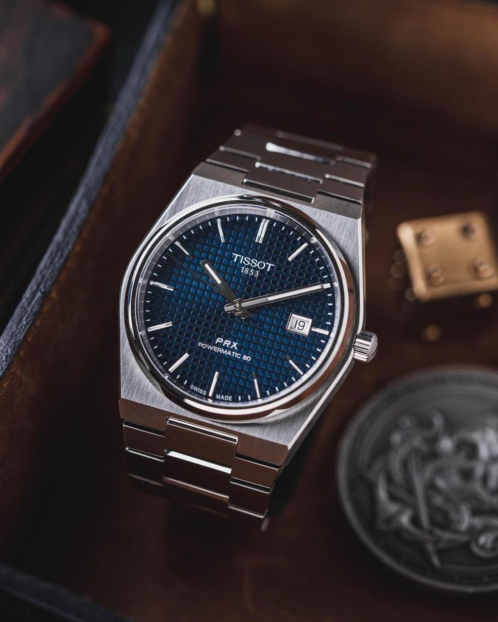 Tissot PRX Blue Watch.