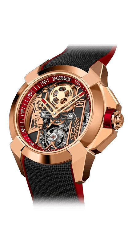 Jacob & Co. CR7 Epic X "Flight of CR7"  red dial watch.