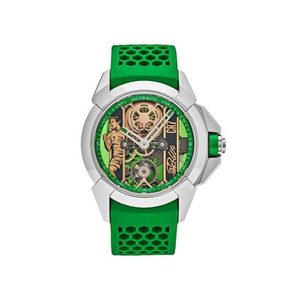 Jacob & Co. Epic X CR7 Heart of CR7 green dial watch.