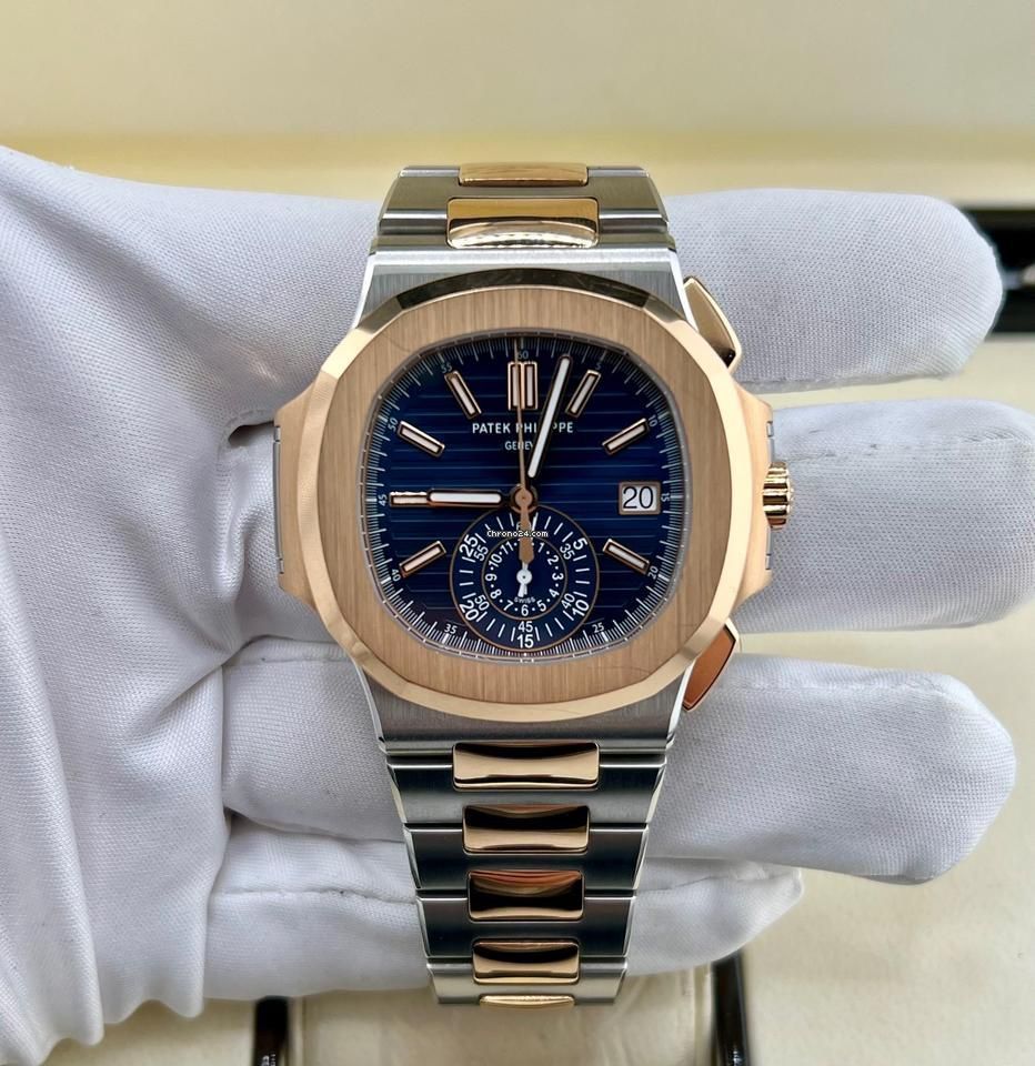 Patek Philippe Nautilus Chronograph -blue dial watch.