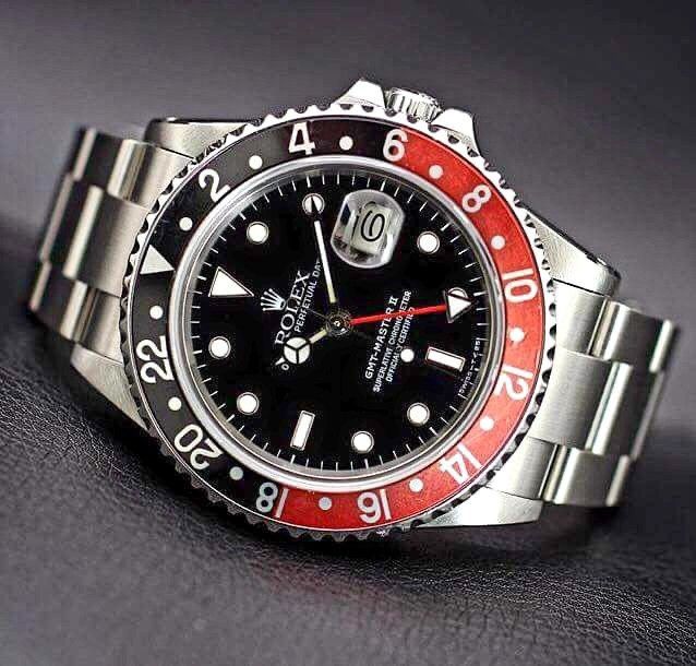 Rolex GMT-Master II”coca cola “ in oystersteel black dial watch.