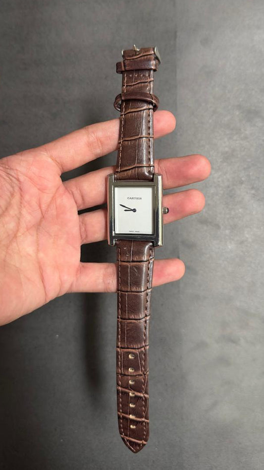 Cartier Tank Louis White Dial Watch.