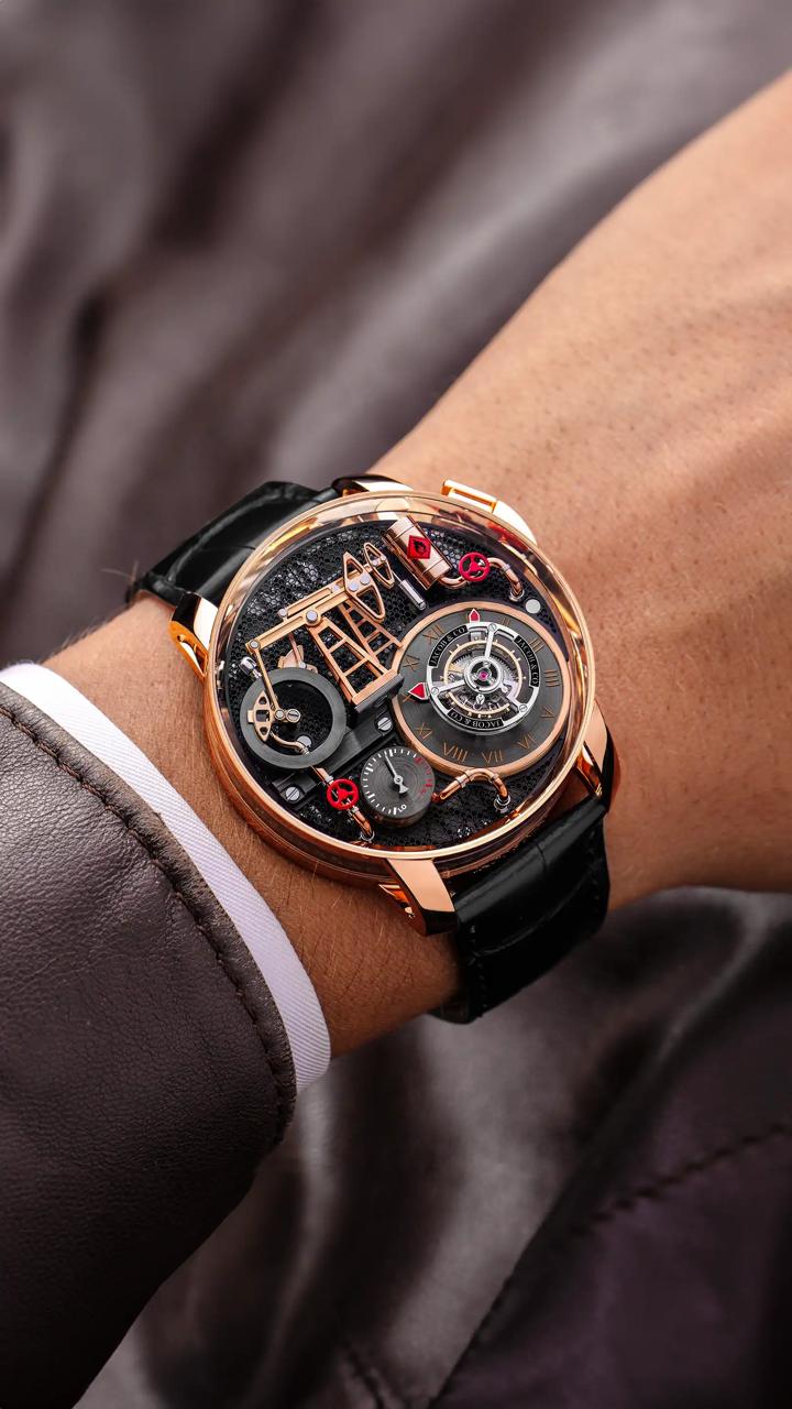 Jacob & Co. Oil Pump Tourbillon automaton watch.