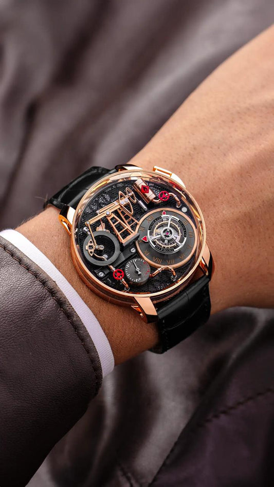 Jacob & Co. Oil Pump Tourbillon automaton watch.