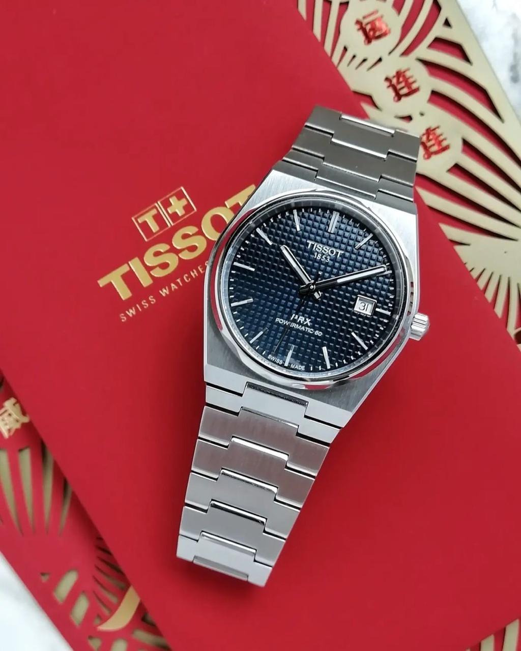 Tissot PRX Blue Watch.