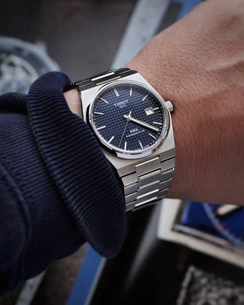 Tissot PRX Blue Watch.