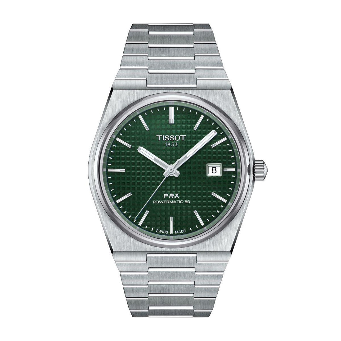 Tissot PRX textured Green dial Watch.