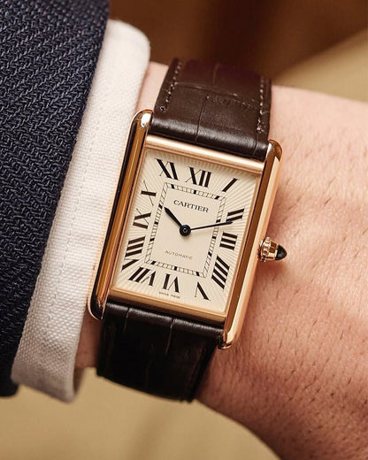Cartier Tank Louis Cartier watch in an 18k rose gold.