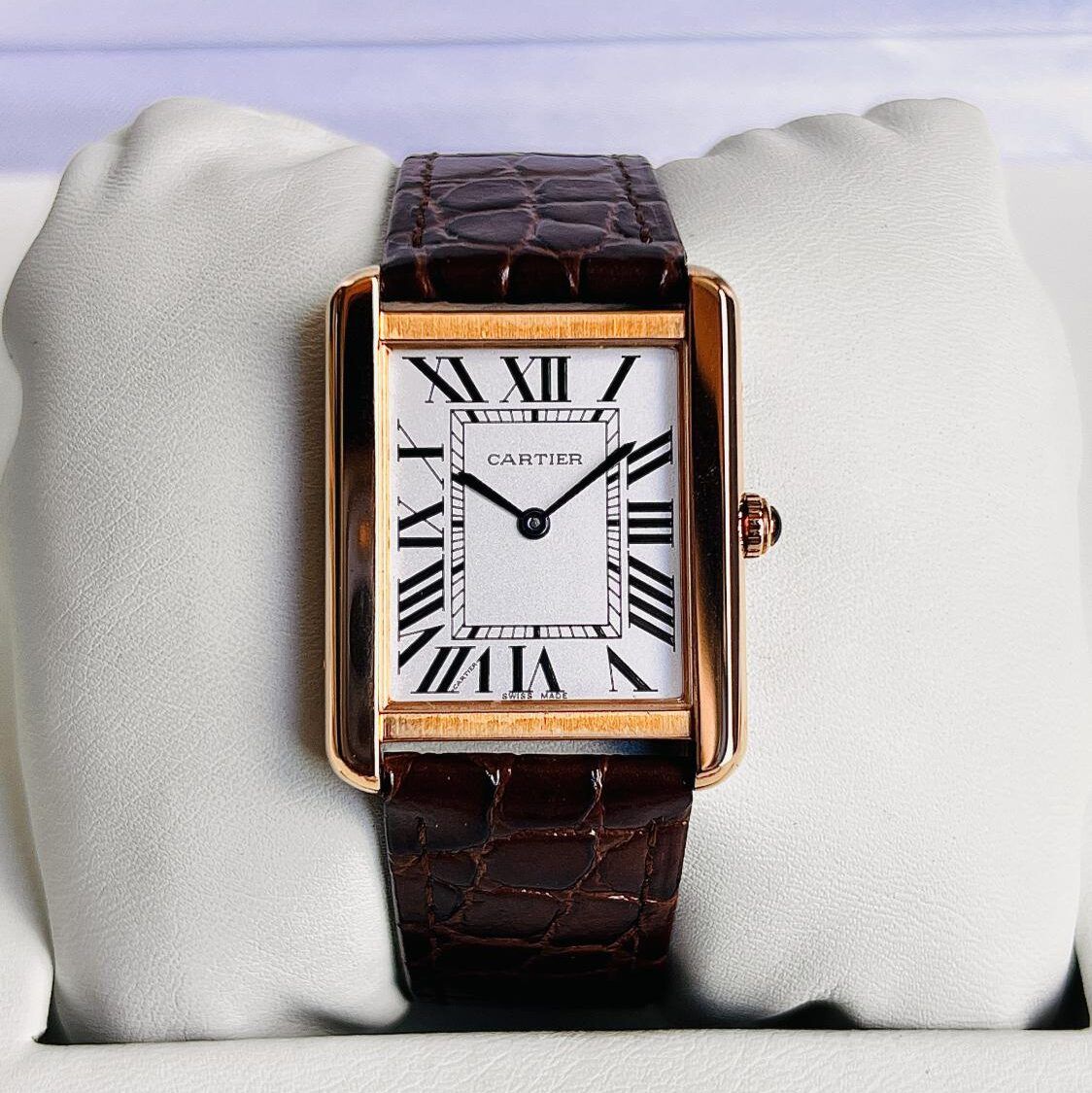 Cartier Tank Louis Cartier watch in an 18k rose gold.