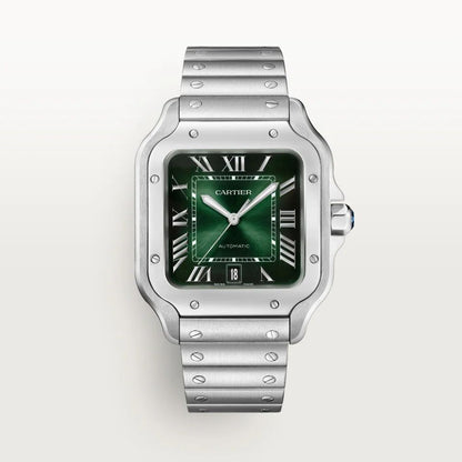 Santos de Cartier watch green dial watch.