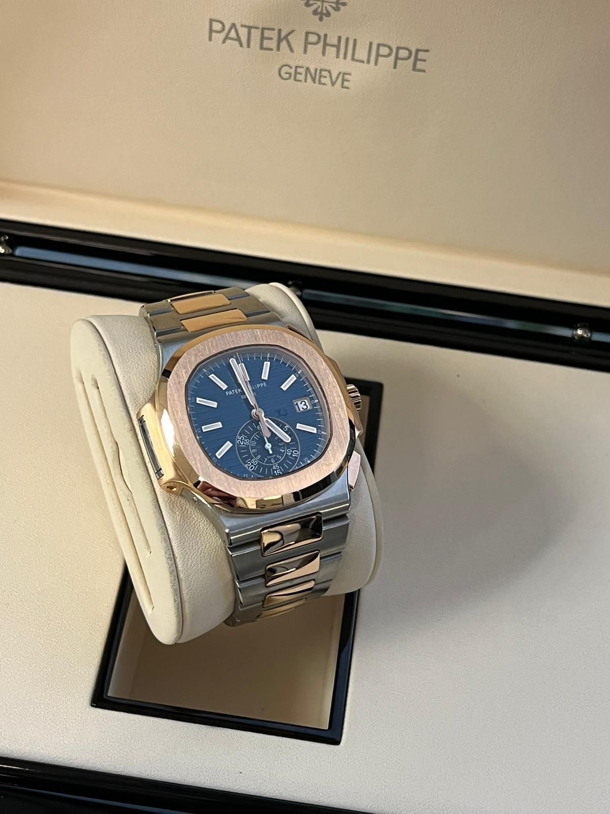 Patek Philippe Nautilus Chronograph -blue dial watch.