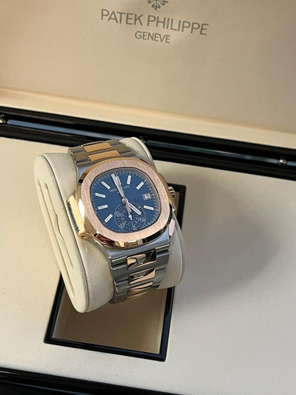 Patek Philippe Nautilus Chronograph -blue dial watch.