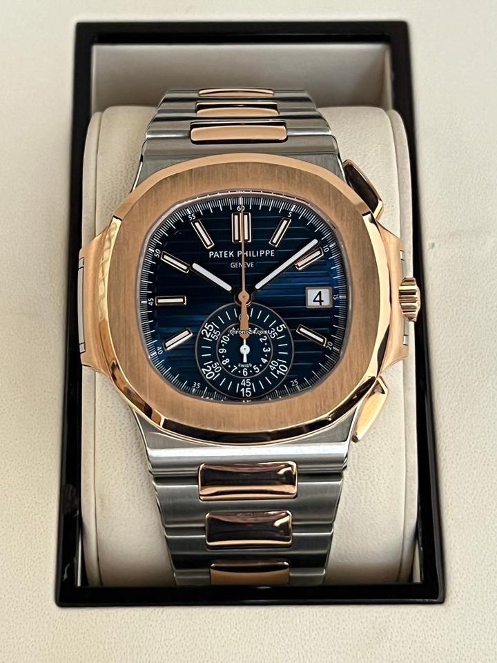 Patek Philippe Nautilus Chronograph -blue dial watch.