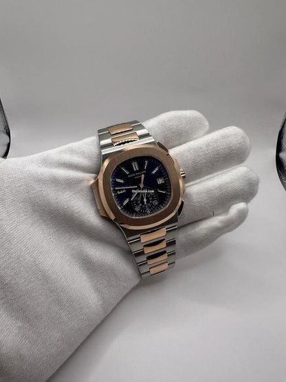 Patek Philippe Nautilus Chronograph -blue dial watch.