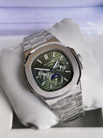 Patek Philippe Nautilus Perpetual Chronograph Green Dial.
