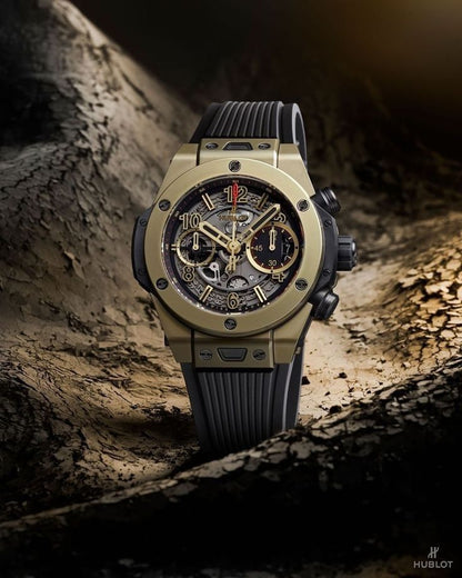 Hublot Big Bang Unico Full Magic Gold 42 mm watch.