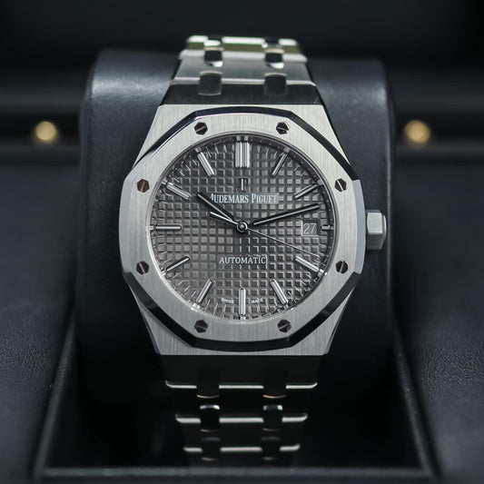 Audemars Piguet Grey “Grande Tapisserie” Dial | Stainless Steel watch.
