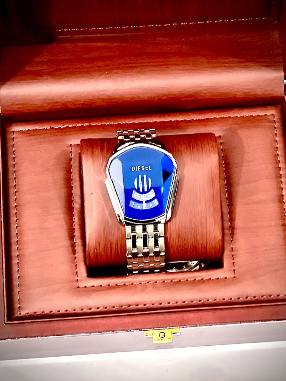 Diesel Blue Glass Diamond-Cut Dial